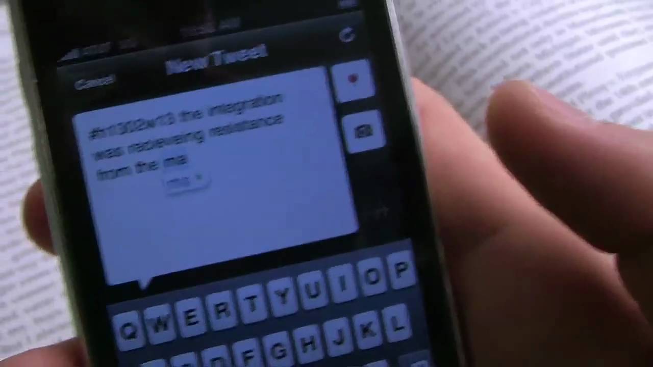 The Twitter Experiment — a student tweeting in Dr. Monica Rankin's classroom, 2009